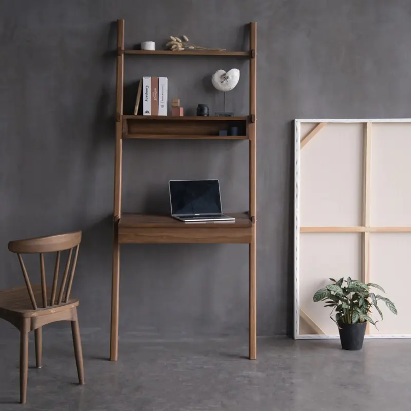 SimplyCity Ladder Desk w/ Drawer and Niche